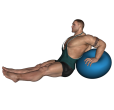 Dip - Fitness Ball Straight Leg
